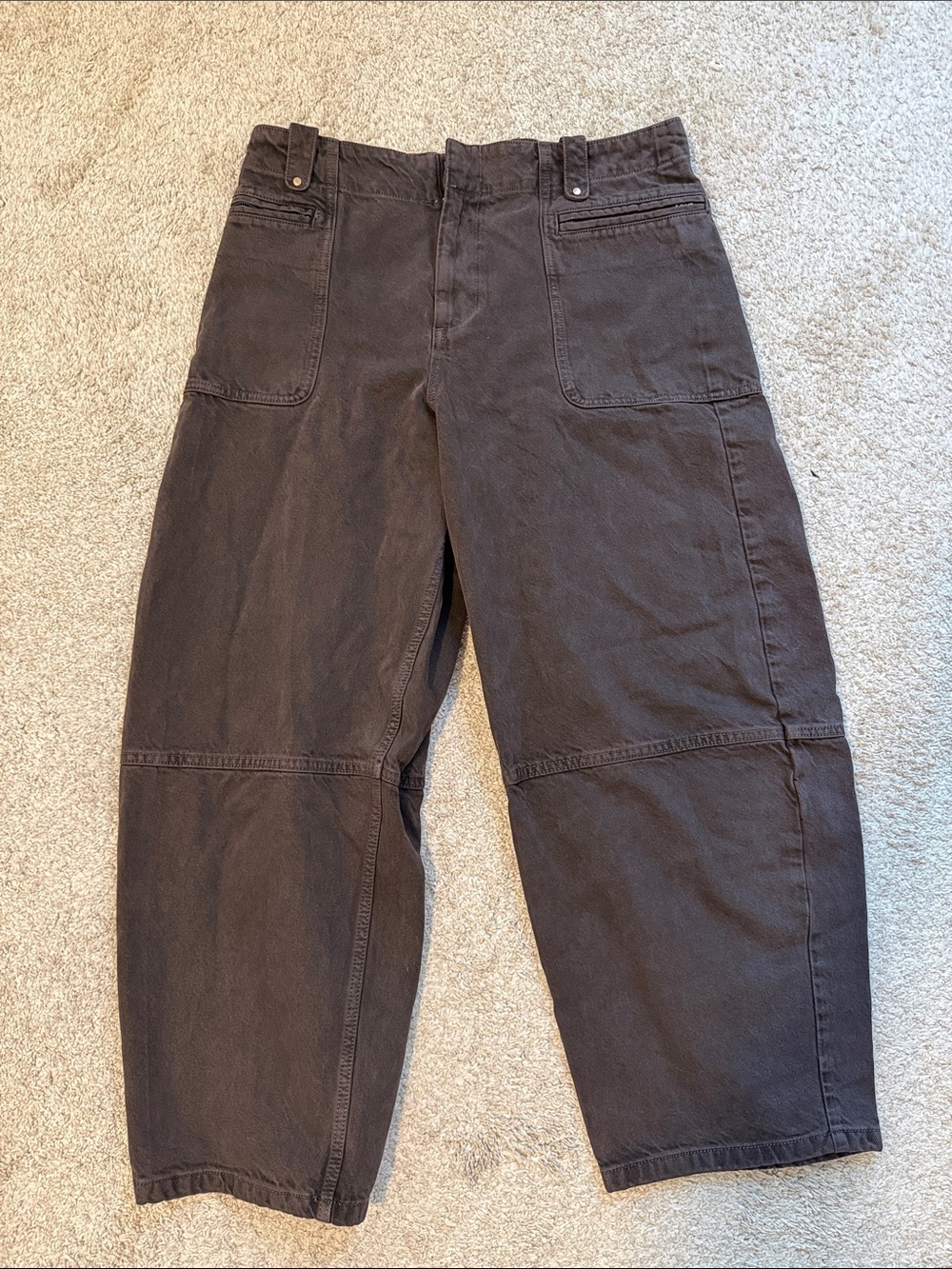 Zara Women’s Brown Barrel Jeans